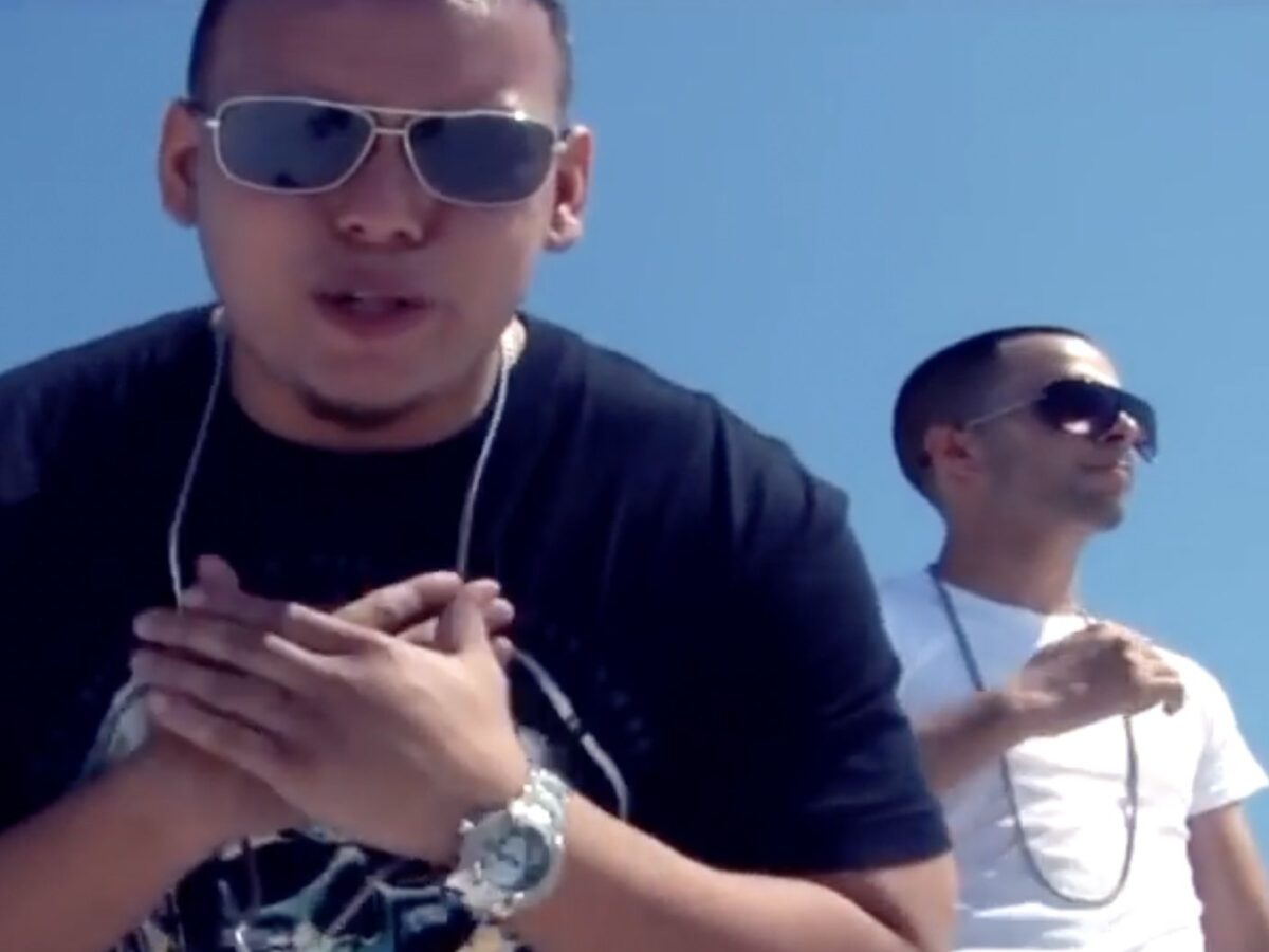 JT y Youngstar durante la promoción de la canción Inolvidable.