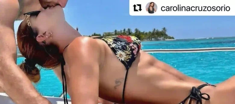 Carolina Cruz junto a su pareja Jamil Farah