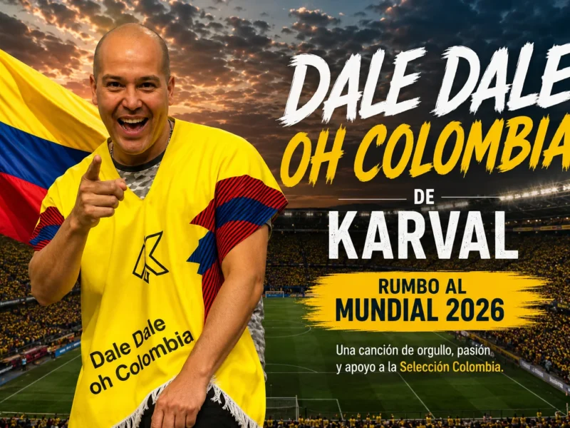 Karval interpreta “Dale Dale Oh Colombia”, una de las canciones para la Selección Colombia.