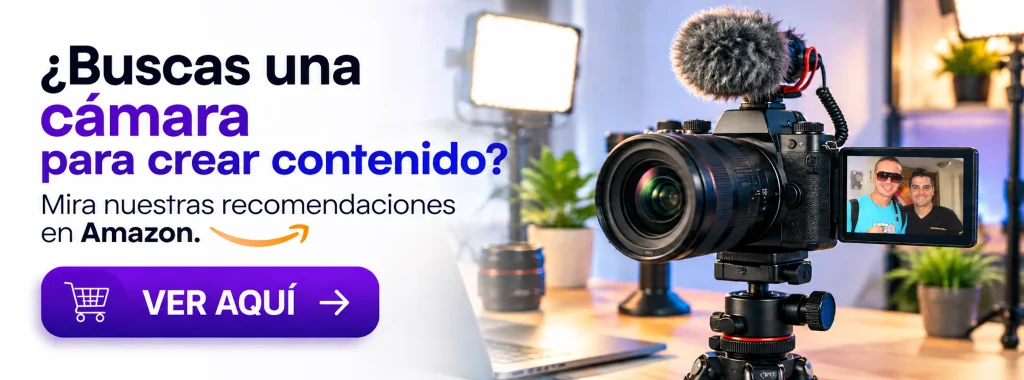 Cámara para crear contenido y grabar videos para redes sociales