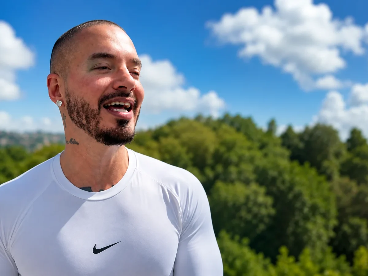 J Balvin durante una sesión al aire libre en Medellín.