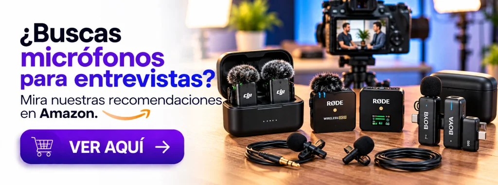 Micrófonos para entrevistas inalámbricos y de solapa