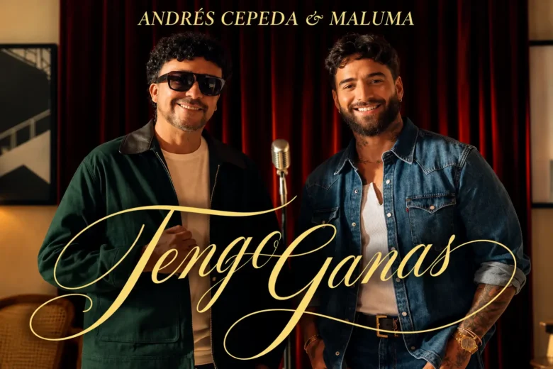 Andrés Cepeda y Maluma juntos en la imagen promocional de Tengo Ganas 2.0, su colaboración musical en versión bachata.